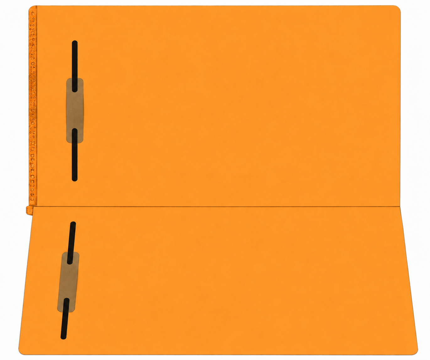 Kardex ORANGE Legal Size Alpha Folders - 2 Heat bonded fasteners in 1 & 3 - 50 per box