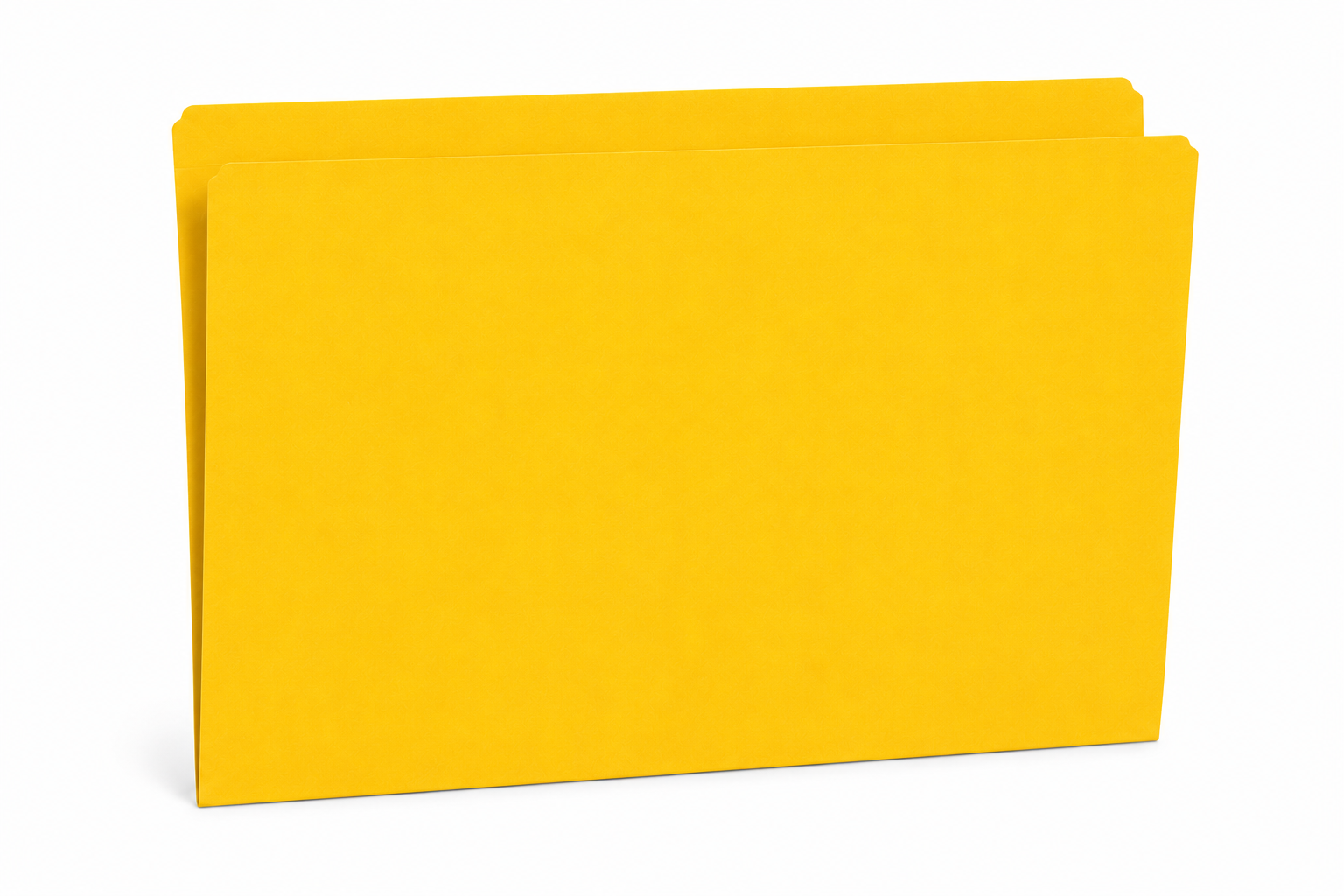 Top Tab Folder - 11Pt. Yellow - Legal Size with Reinforced Full Cut Tab - 100/BX