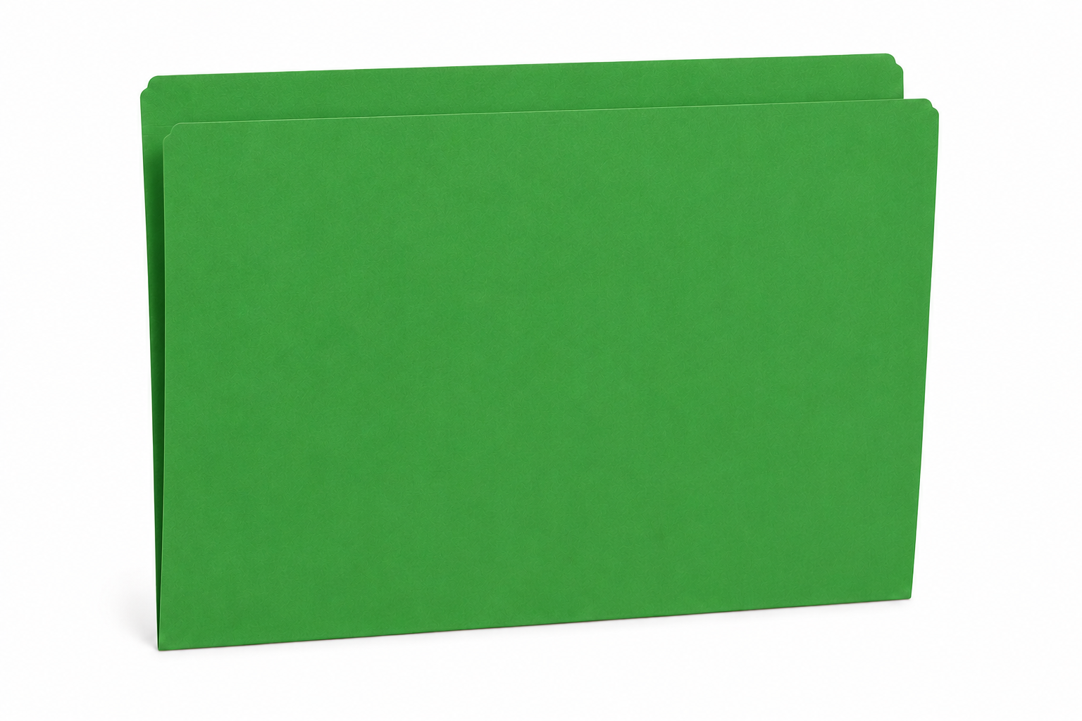 Top Tab Folder - 11Pt. Green - Legal Size with Reinforced Full Cut Tab - 100/BX