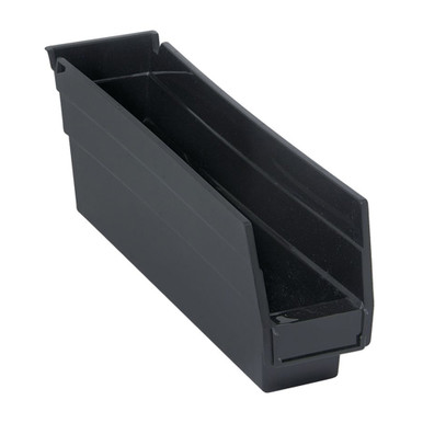 Economy Shelf Bin 12" x 3" x 4" - Black - Case of 36