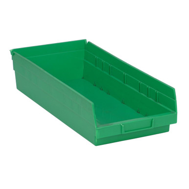 Economy Shelf Bin 12" x 17" x 4" - Green - Case of 6