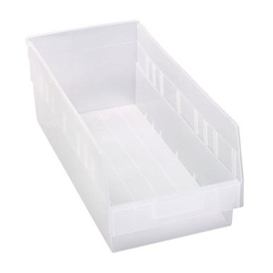 Economy Shelf Bin 18" x 8" x 6" - Clear - Case of 10