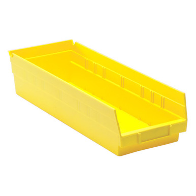Economy Shelf Bin 18" x 7" x 4" - Yellow - Case of 20