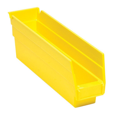Economy Shelf Bin 12" x 3" x 4" - Yellow - Case of 36