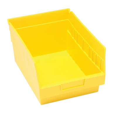 Economy Shelf Bin 12" x 8" x 6" - Yellow - Case of 20