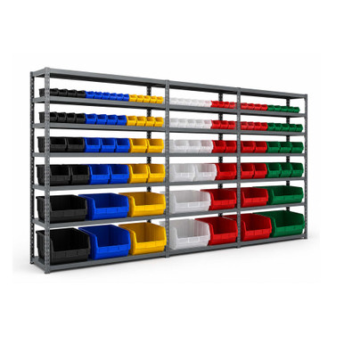 Blue Economy Shelf Bin - 18'' x 11'' x 8'' - Case of 8 - alternate view (17.875 in W x 8 in D x 11.125 in H)