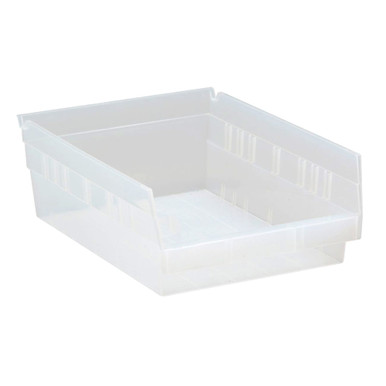 Economy Shelf Bin 12" x 8" x 4" - Clear - Case of 20