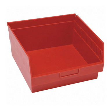 Economy Shelf Bin 12" x 11" x 6" - Red - Case of 8