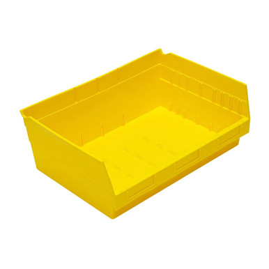 Economy Shelf Bin 16" x 12" x 6" - Yellow - Case of 6