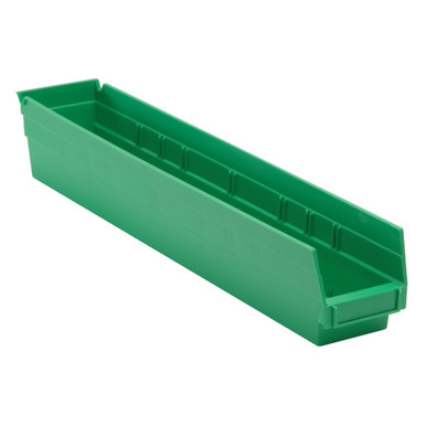 Economy Shelf Bin 18" x 8" x 4" - Green - Case of 10