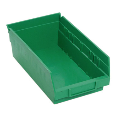Economy Shelf Bin 12" x 7" x 4" - Green - Case of 24