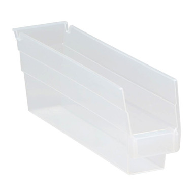 Economy Shelf Bin 12" x 3" x 4" - Clear - Case of 36