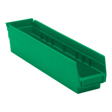 Economy Shelf Bin 18" x 4" x 4" - Green - Case of 20