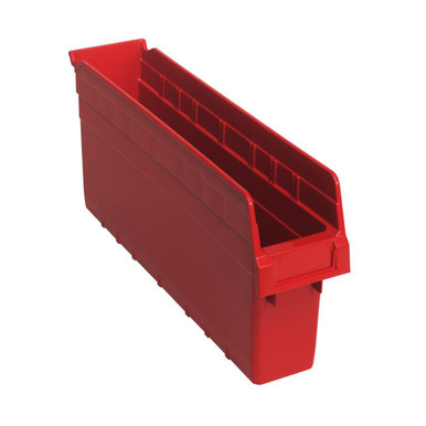 Economy Shelf Bin 18" x 4" x 8" - Red - Case of 20