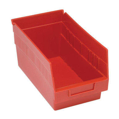 Economy Shelf Bin 12" x 7" x 6" - Red - Case of 30