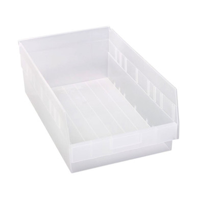 Economy Shelf Bin 18" x 11" x 6" - Clear - Case of 8