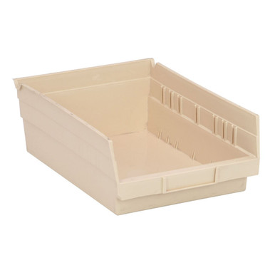 Economy Shelf Bin 12" x 8" x 4" - Ivory - Case of 20