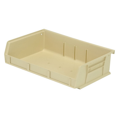 Ultra Stack and Hang Bins 7.38" W x 11" D x 3" H - Ivory - Case of 8
