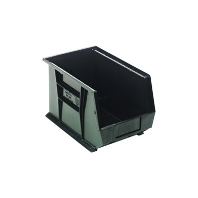 Ultra Stack and Hang Bins 13.63" W x 8.25" D x 8" H - Black - Case of 12