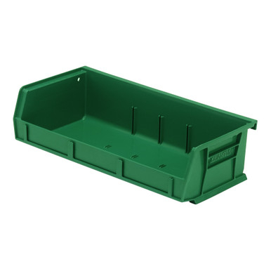 Ultra Stack and Hang Bins 5.38" W x 11" D x 3" H - Green - Case of 8