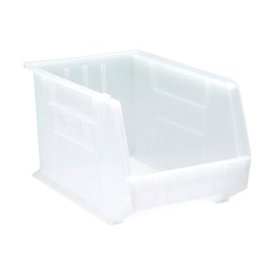 Ultra Stack and Hang Bins 18" W x 11" D x 10" H - Clear - Case of 4
