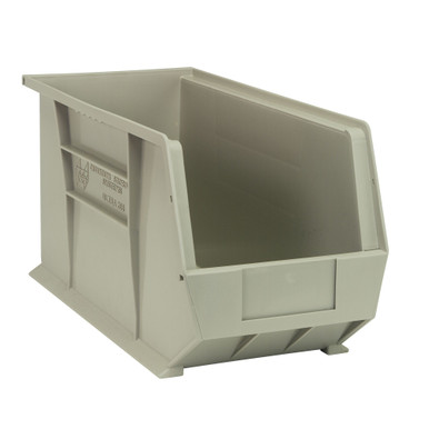 Ultra Stack and Hang Bins 18" W x 8.25" D x 9" H - Stone - Case of 6