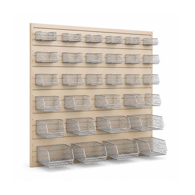 Chrome Ultra Mesh Stack and Hang Bin 10.5'' D x 8'' W x 7'' H Case of 10 - alternate view (10.5 in W x 7 in D x 8 in H)