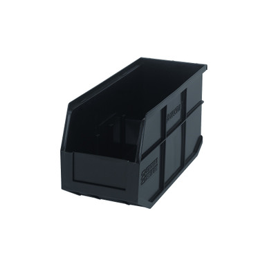 Stackable Shelf Bins 14" D x 6" W x 7" H - Black - Case of 6