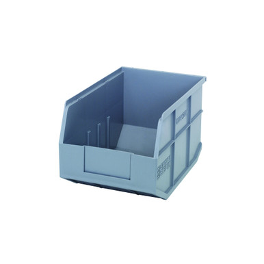 Stackable Shelf Bins 12" D x 8.25" W x 7" H - Gray - Case of 6