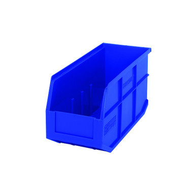 Stackable Shelf Bins 14" D x 6" W x 7" H - Blue - Case of 6