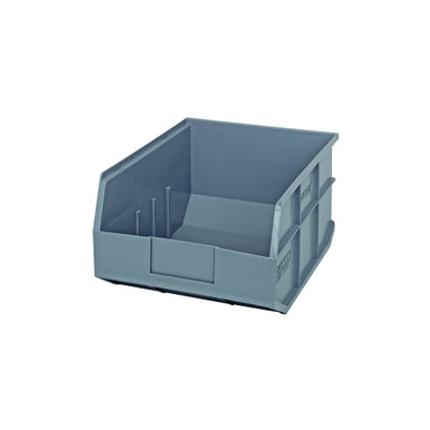Stackable Shelf Bins 14" D x 11" W x 7" H - Gray - Case of 6