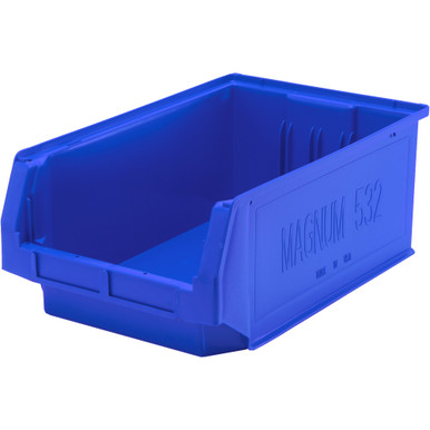 Magnum Series Bins 19.75" D x 12.38" W x 7.88" H - Blue - Case of 6