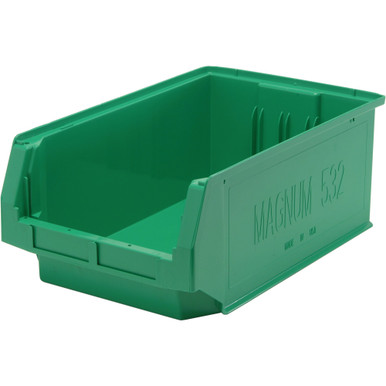 Magnum Series Bins 19.75" D x 12.38" W x 7.88" H - Green - Case of 6