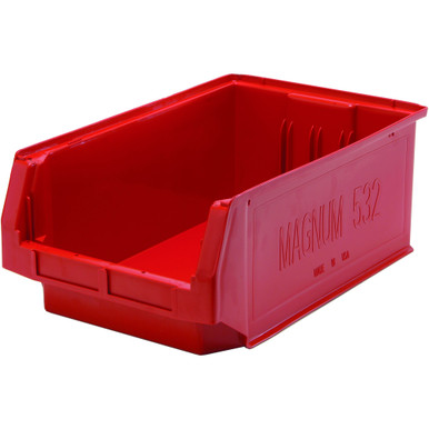 Magnum Series Bins 19.75" D x 12.38" W x 7.88" H - Red - Case of 6