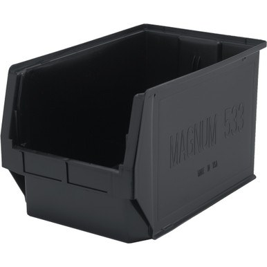 Magnum Series Bins 19.75" D x 12.38" W x 11.88" H - Black - Case of 3