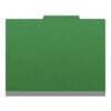 Letter Size Moss Green Pressboard Classification Folder, 2 Pocket Dividers, 2/5-Cut ROC Top Tab, 2" Tyvek Expansion – Box of 10