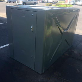 Two-Bike Fiberglass Composite Locker with T-Handle, Gray