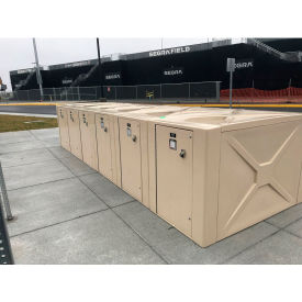 Model 352 Two-Bike Modular Locker with T-Handles, Gray