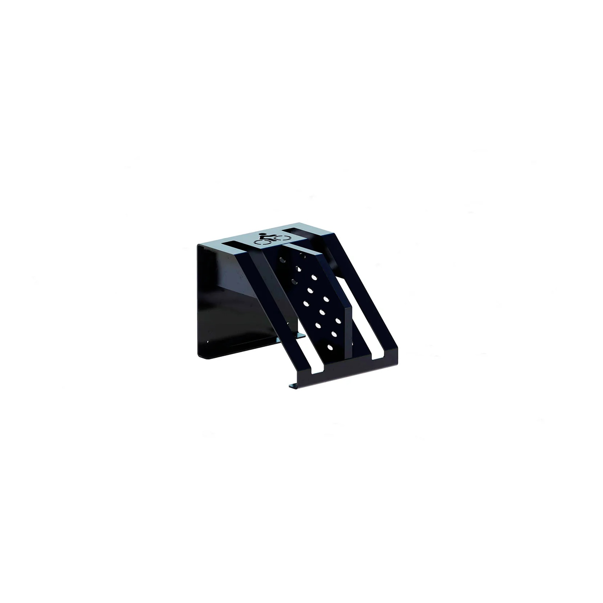 Pasadena 2-Bike Surface-Mount Bicycle Parking Rack, Black