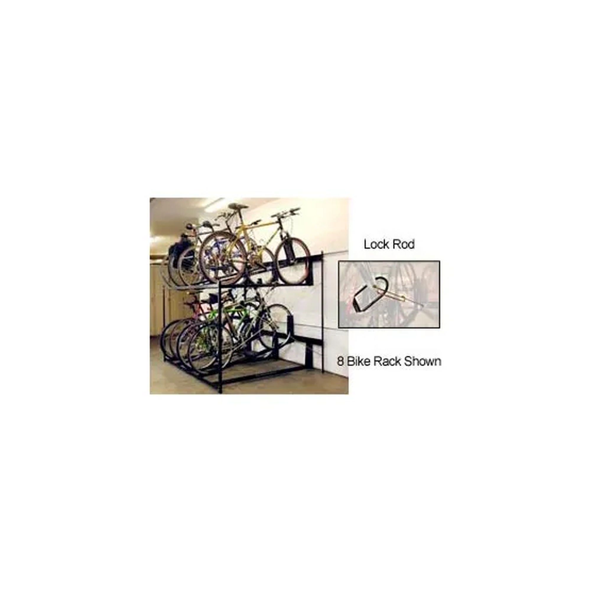 Lockable Two-Tier 6-Bike Storage Rack