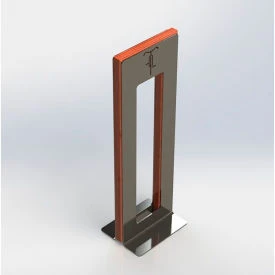 Inox Surface-Mount 2-Bike Rack, Silver/Brown, MPN 462-717