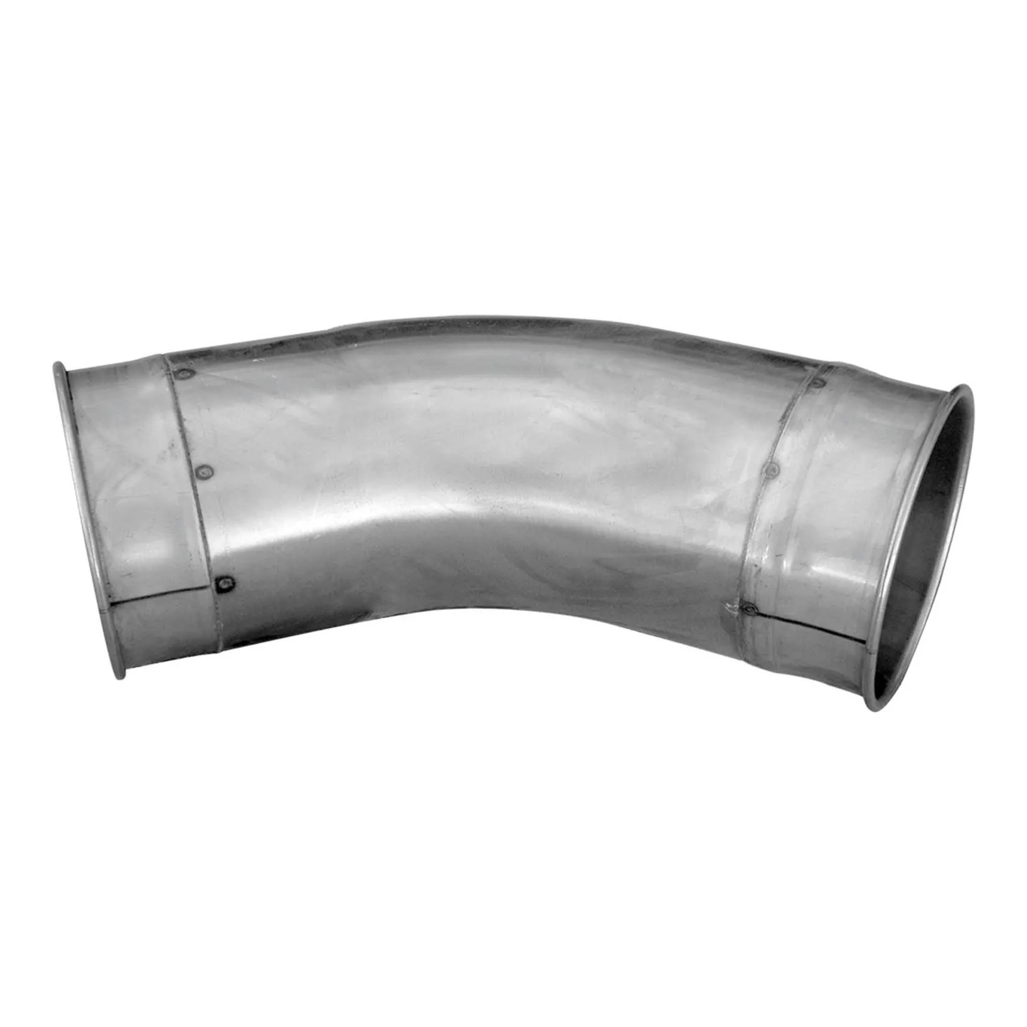 45 Degree Tubed Duct Elbow, 6 in. Diameter, 304 Stainless Steel