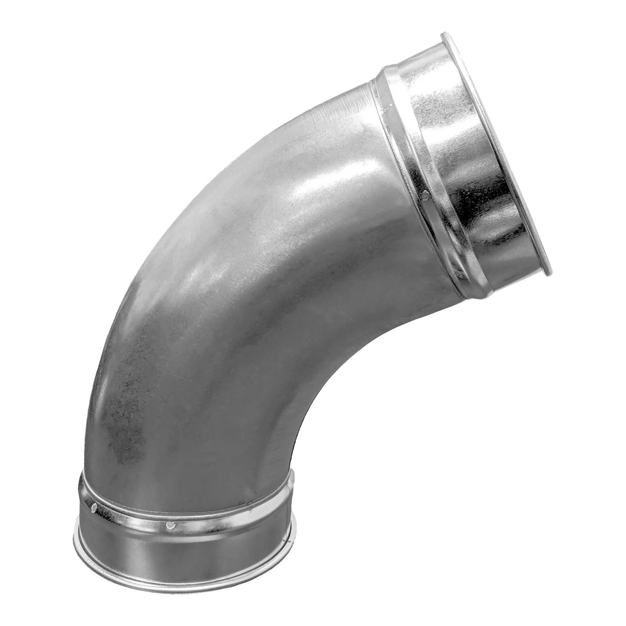 Clamp-Together 60° Duct Elbow, 3 in. Diameter, Galvanized, 22 Gauge