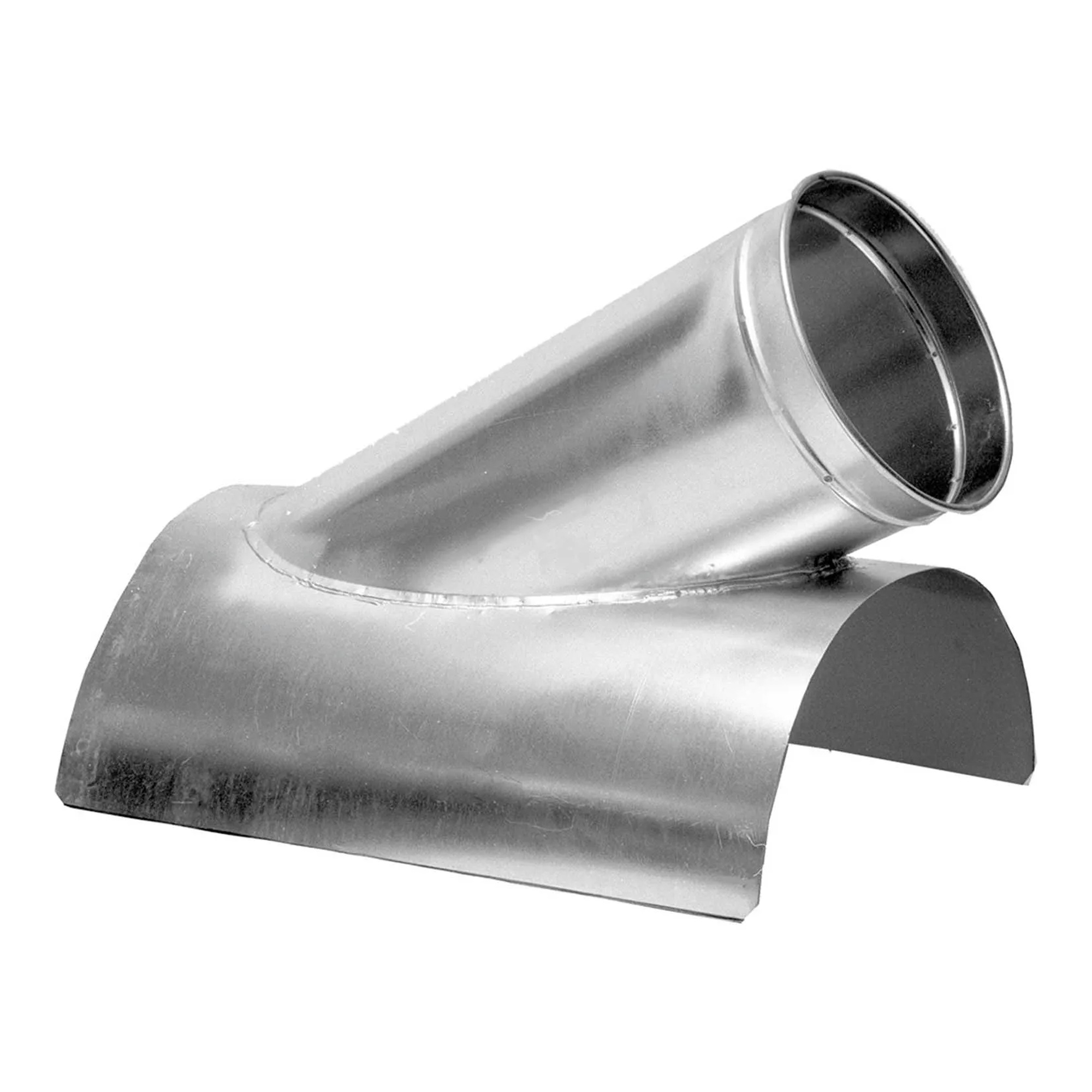 30-Degree Galvanized Steel QF In-Cut Duct Fitting, 16 in. x 8 in., 16 in. Diameter
