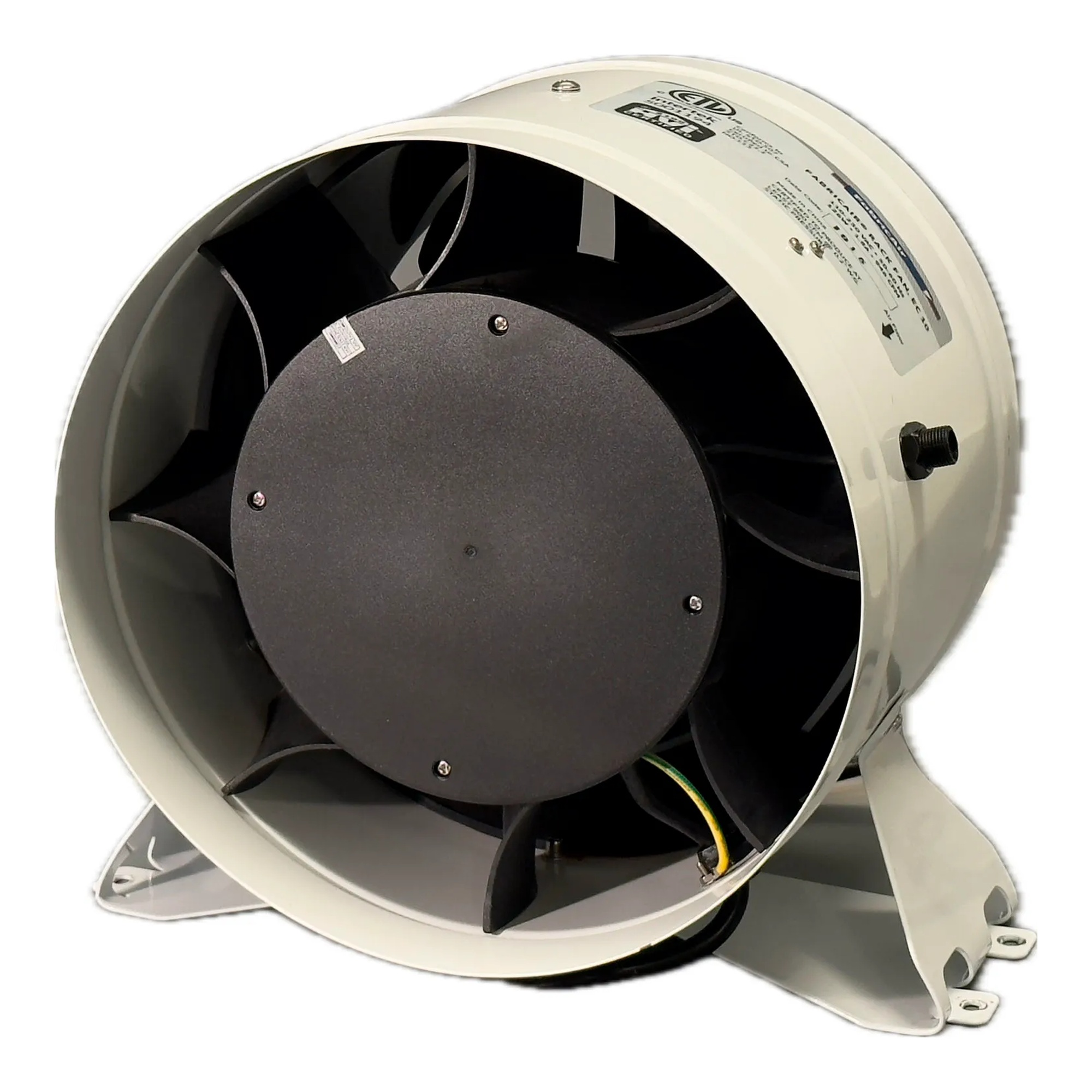 10-inch variable-speed duct fan with digital controller