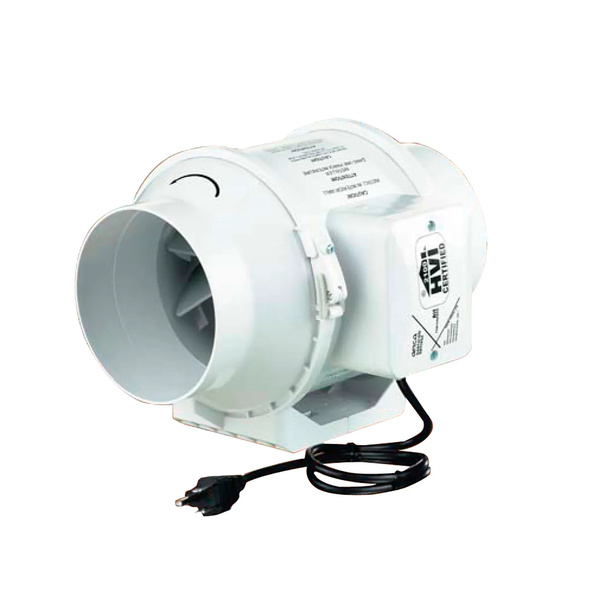 8-Inch Inline Mixed-Flow Duct Fan, 349/473 CFM, 120V - 9-7/16 in W x 10-1/4 in H x 13 D