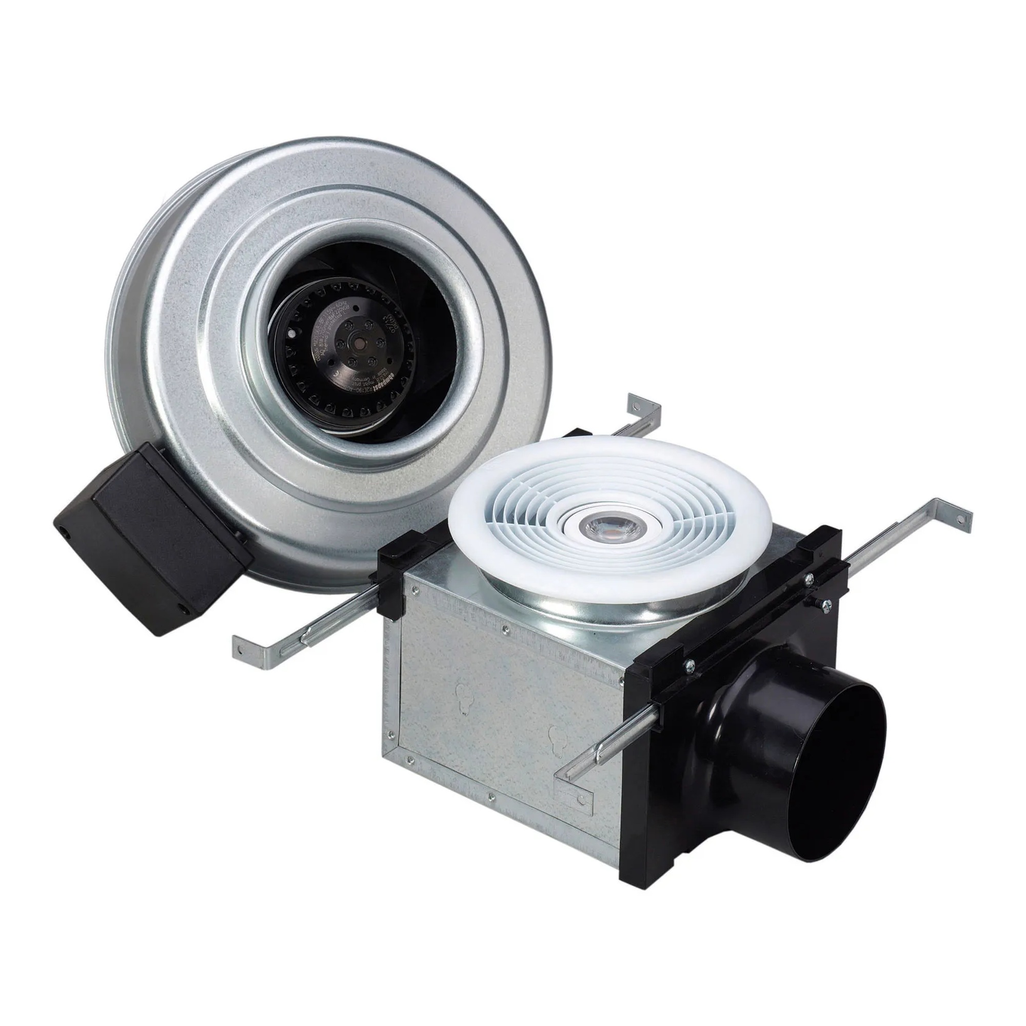 Remote-Mount Bathroom Exhaust Fan with LED Light, 110 CFM