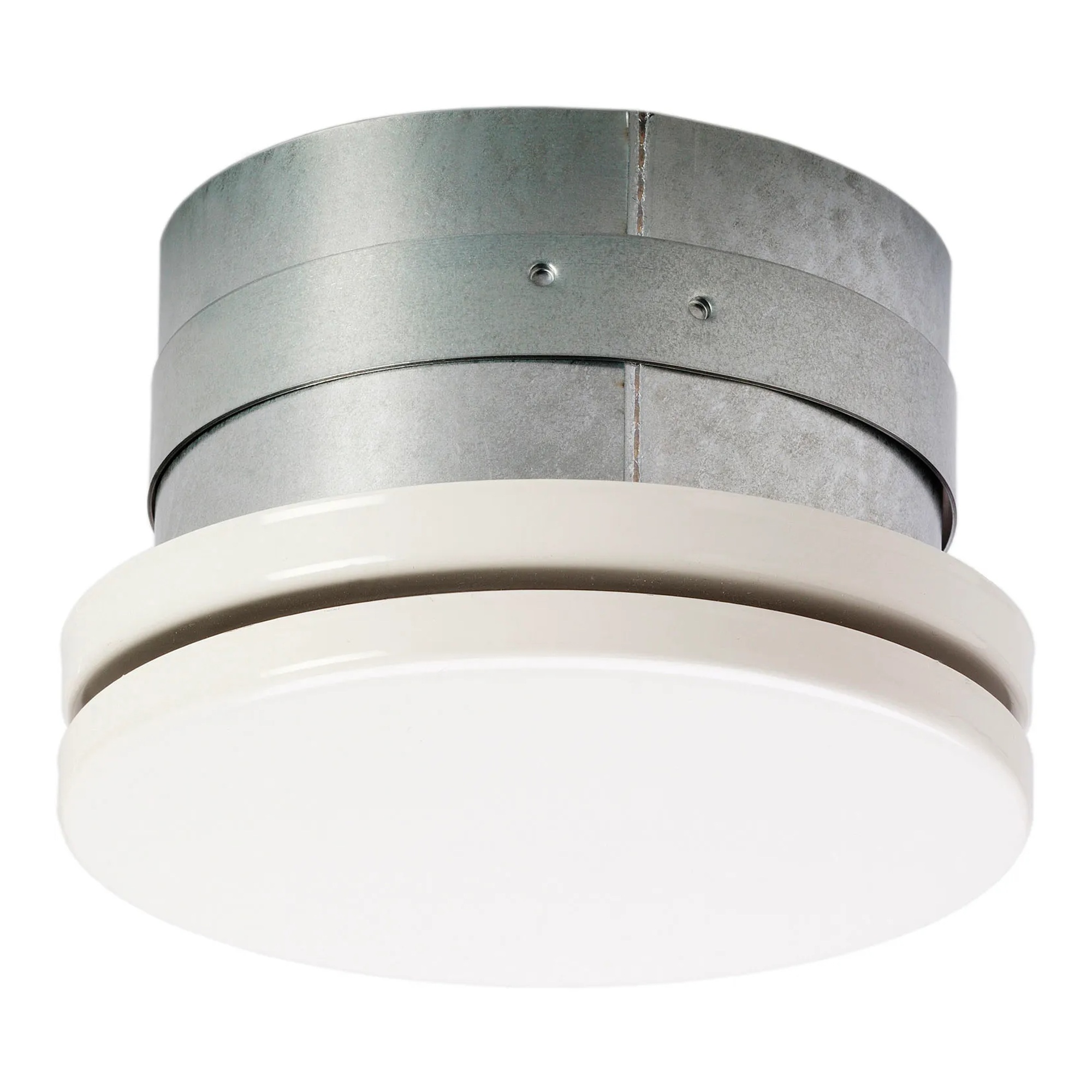 White Metal Supply Grille with Collar for 6-Inch Duct