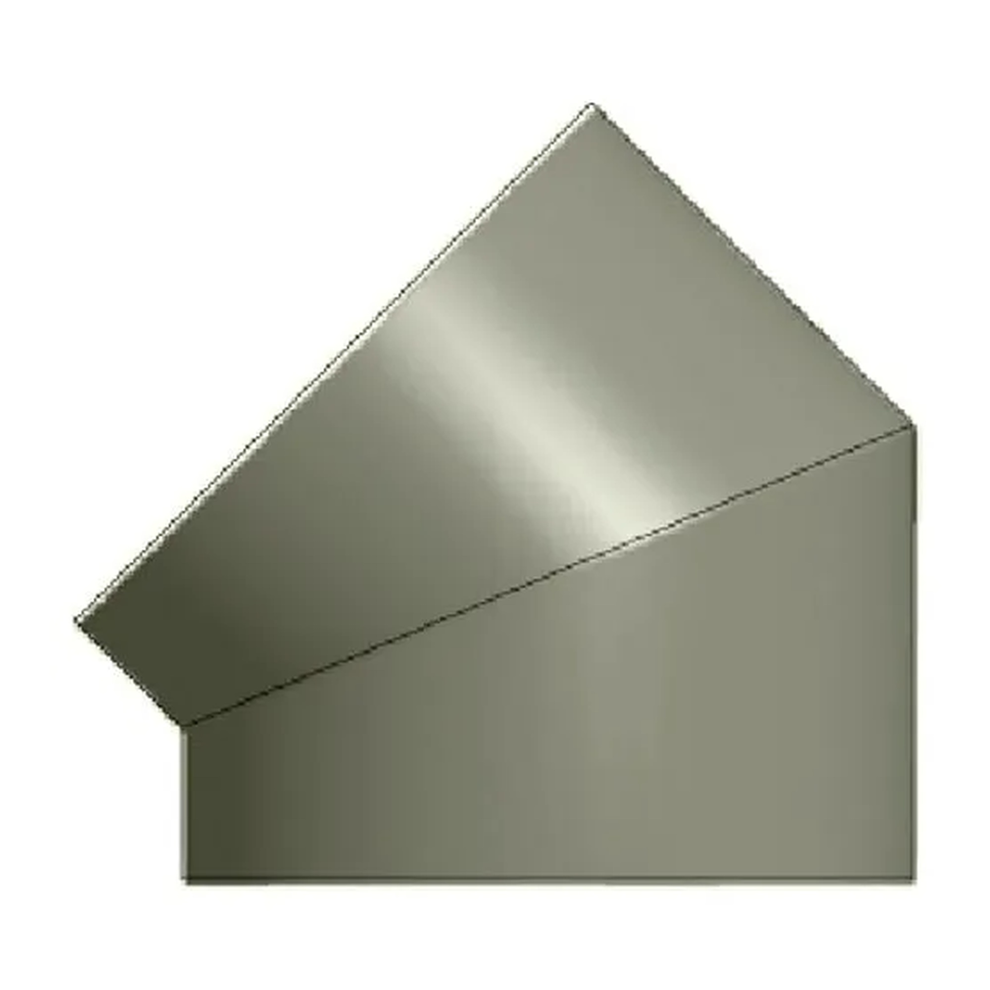 16 in. Diameter 45° Gray Left-Hand Fabric Duct Elbow