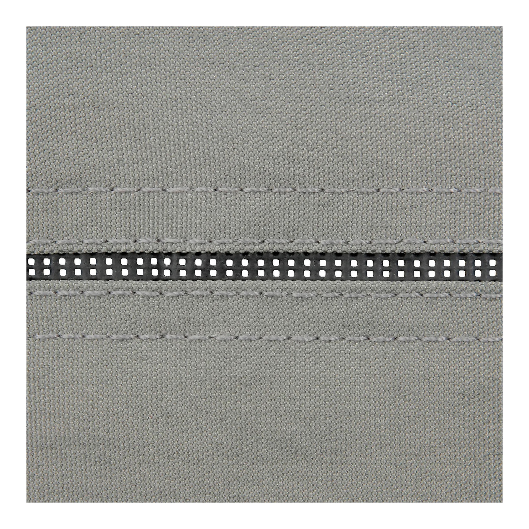 Gray fabric duct straight section with vent holes for 250 CFM airflow